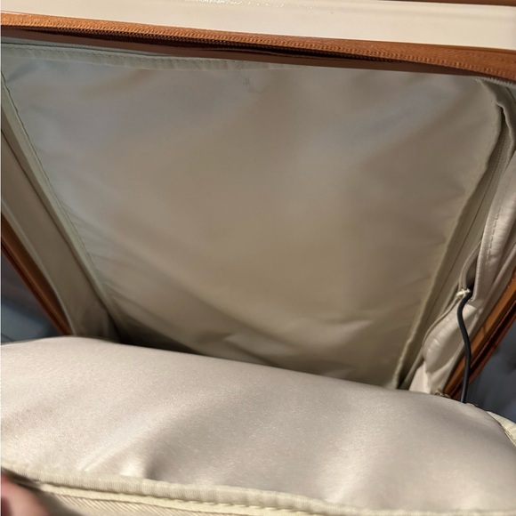 Bric's Classic Cream and Tan Rolling Suitcase - Picture 6 of 10